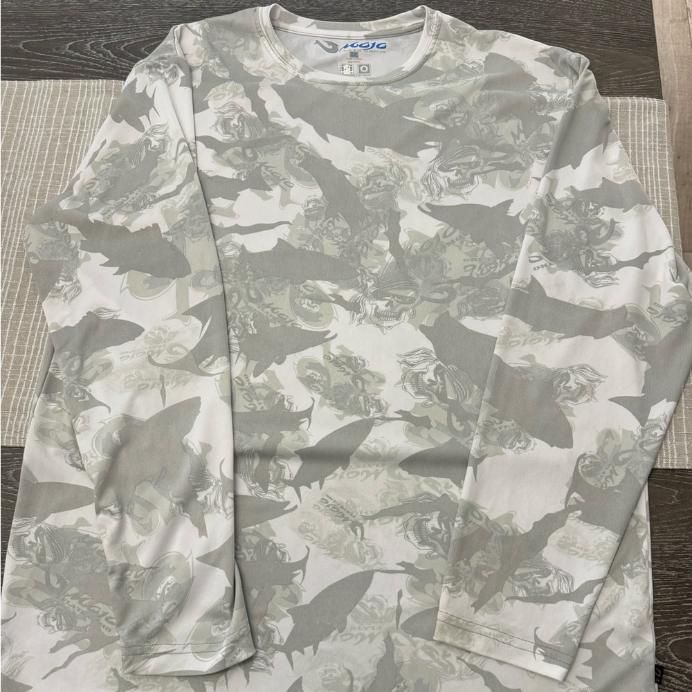 Mojo flats camo long sleeve fishing shirt